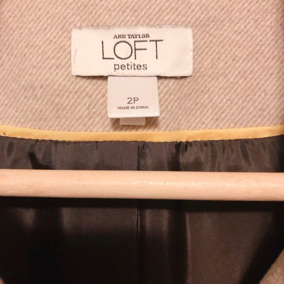 LOFT Beige Pea coat with Bell Sleeves - Picture 5 of 6